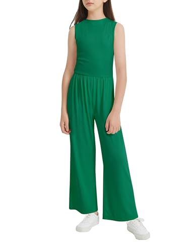 EXARUS Girls Sleeveless Jumpsuit for Ages 8-12