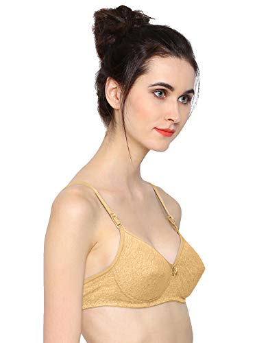 Image of SONARI 0015 Women's Light Padded Cotton Bra | Wire-Free, Medium Coverage, Sewn-in Bump for Natural Lift