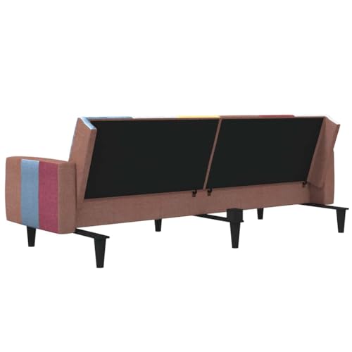 Sofá cama de 2 plazas moderno de 220 cm con función de dormir de tela 8