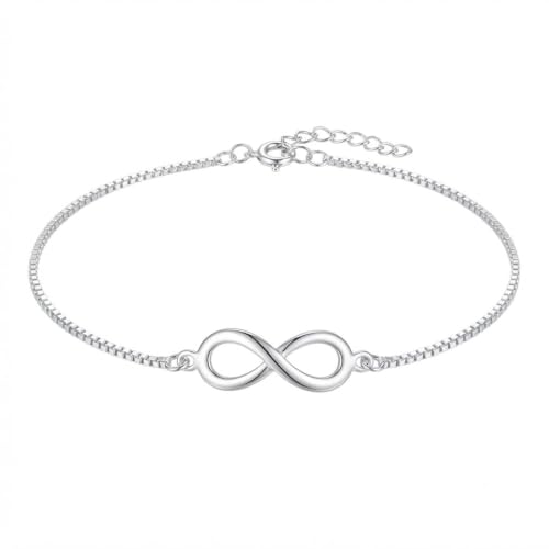 Image of Parnika 925 Pure 92.5 Sterling Silver Infinity Rakhi Bracelet for Brother | Hallmarked Silver Raksha Bandhan Rakhi | Premium Adjustable Rakhi Gift