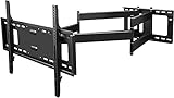 Soporte de pared para TV resistente: este soporte para TV está equipado con dos brazos de montaje de acero para crear uno de los soportes de TV más fuertes del mercado y cuenta con una capacidad de carga de 60 kg. Monta tu televisor con confianza y tranquilidad.