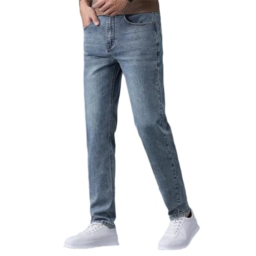 Men's Business Casual Jeans – Stretch Retro Washed Denim Pants, Plus Size Versatile Trousers for Any Occasion