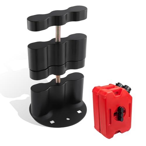 Fuel Pack Mount Extension Compatible with Gasoline Pack, Gas Tank and Water Container, R-Pax Mount Brackets Extender Fits for Roto-Pax Locking Mount (Without Lock) Black