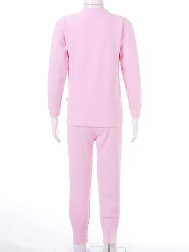 easyforever Kids Boys Girls Thermal Underwear Set Fleece Lined Base Layer Top & Bottom Long Johns Set4