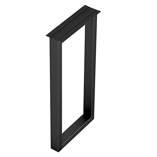 Järn bar bänk ben te butik bord ben matbord fot halkfri fotdyna 50 x 30 mm fyrkantigt rör svart kontor datorbord ben (1 pack)