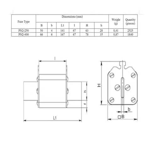Fusibles NH2-400 400A corps ceramique haute resistance thermique - 4