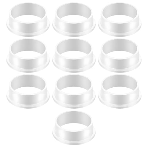 10 Pièces Anneaux de Guidage de Poignée en Plastique Blanc, Palier en plastique Anneau de Guidage Intérieur, compatible avec Poignées de Porte et Poignées...