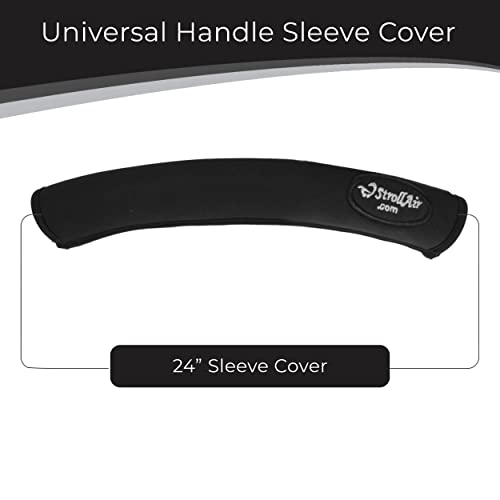 StrollAir Universal Handle Sleeve Cover, Black, 24", 1 Count