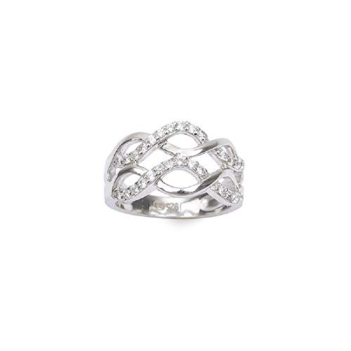 Bague vague entrelacée en argent pour sublimer vos tenues de soirée