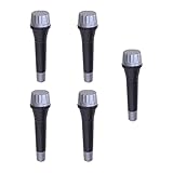 VILLCASE 5 Piezas de Micrófono Falso para Niños Micros de Plástico para Karaoke Juguetes Educativos Divertidos O Utilería de Disfraces para Niños Niñas Niños