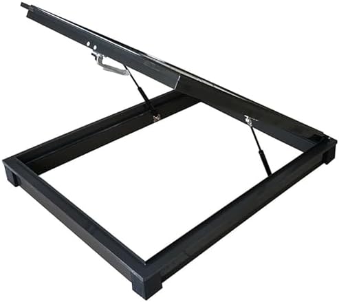 Custom Aluminum Alloy Attic Skylight Window, Sloped Flat Roof Lighting Well - 95x85cm (37.4x33.5in) for Residential Homes, Perfect for Sun Rooms and Attics