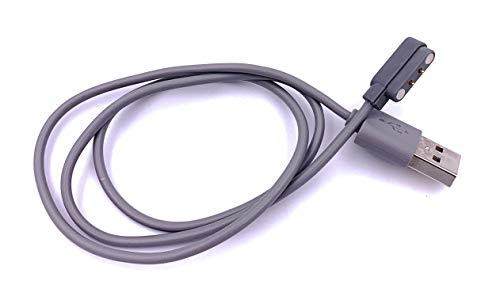 Xcivi Replacement Magnetic Induction USB Charging Cable for Portable Blender Mini Personal Smoothie Blender USB Fruit Juicer Mixer and Fruit and Vegetable Wash Machine, 2FT (Grey)