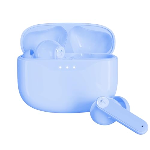 Image of Soundwave A1 Plus (2025 Edition) Active Noise Cancelling Earbuds, 6 Mics, 48H Total Playtime, 15 Mins = 6 Hours Playtime - Blue