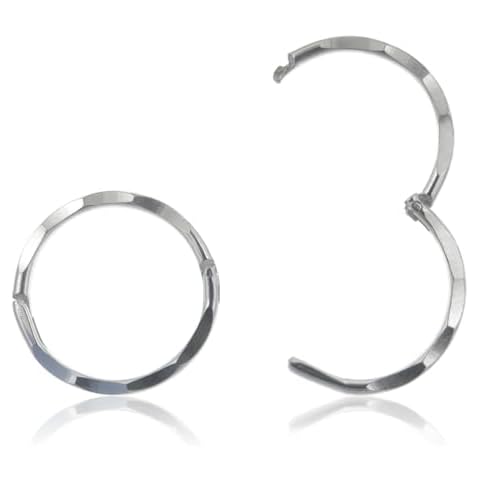 Diamond Cut Sterling Silver Hoop Earrings Cover