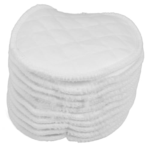 COLLBATH 12-Layer Soft Cotton Nursing Pads for Breastfeeding Women Reusable Washable Maternity Leak Proof Pads 10 Pack White
