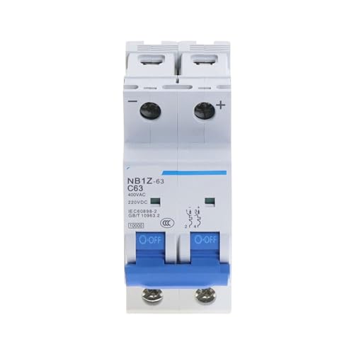 Disjoncteur 2 pôles NB1Z-63 pour stopper les courts-circuits et les surchauffes en courant continu