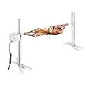 QPMR Rotisserie Grill Kit, 52" Outdoor Electric Stainless Steel Tripod Rotisserie Stand, 90LBS Pig Spit Rotisserie Grill, Height Adjustable BBQ Rotisserie Kit, Pig Rotisserie Hog Lamb Campfire