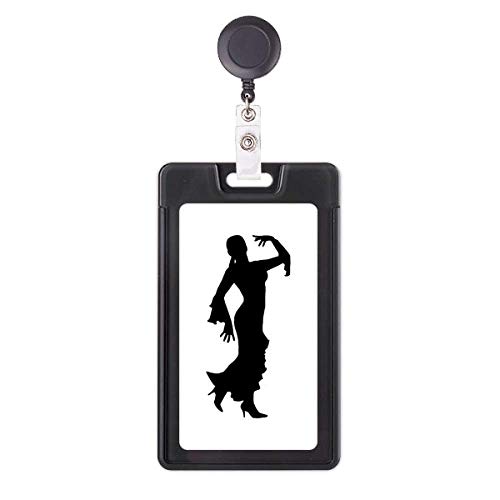 Étui rétractable pour badge de danseuse folklorique avec cordon robuste et clip ceinture