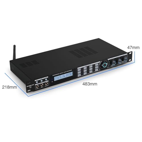 Supresor Profesional de Retroalimentación, Procesador de Audio Anti-Howling, Efecto Pre-Escenario Digital, Modo Reverberación, Control por Teléfono Móvil, para Actuaciones en Vivo, Escenario y Conferencias miniatura 7