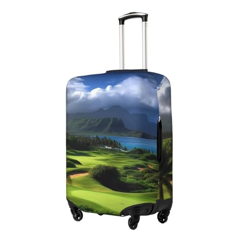 OUSIKA Travel Luggage Cover Elastic Suitcase Cover with Invisible zipper Scenic Hawaii Golf Tropical Washable Suitcase Protector Cute Anti Scratch Luggage Protector for 18-31 inch Suitcase2