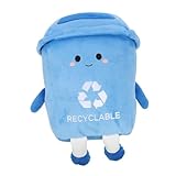 GRIRIW Plüsch Kissen Cartoon Mülltonne Weiches Dekokissen für Sofa und Bett Lustiges Kuschelkissen aus Robustem Plüschstoff Vielseitiges Lesekissen und für Entspannung