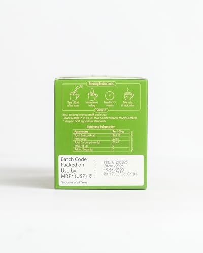 Image of Makaibari Green Valley Apoorva Pure Tulsi and Ginger Green Tea bags | Premium Green Tea | Anti-Oxidants, Immunity Booster | 25 Tea bags | 45g