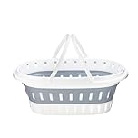 Lakeland Collapsible Laundry Basket 25L – Folds Flat For Storage Control Grip Handles