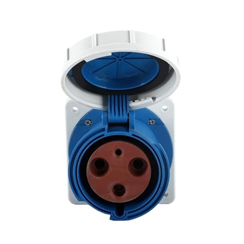 Prise femelle fixe droite 3P 125A IP67 pour encastrement sur panneau industriel