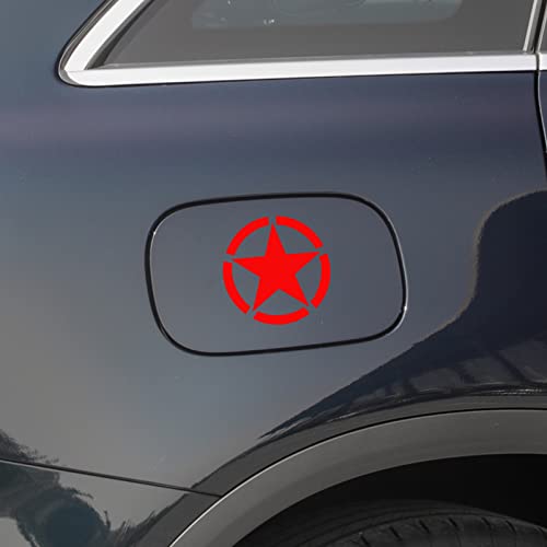 Nuoozy Universal Car Fuel Tank Cap Sticker Cool Decorative Vinyl Decal Sticker Red C005 (1Pcs) #TOP2