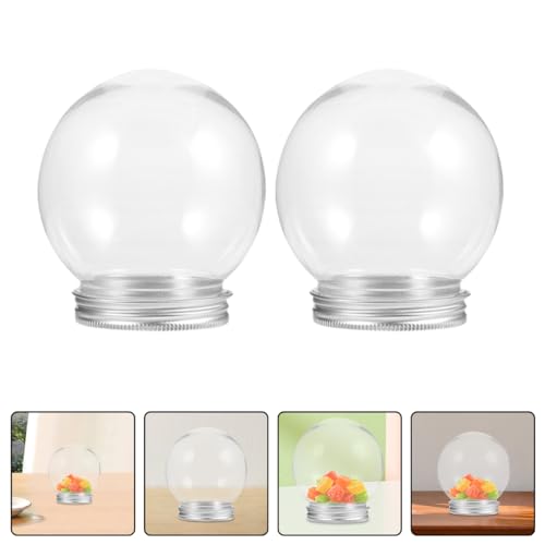 SOLUSTRE 6-Teiliges DIY Schneekugel Set Aus Transparentem Kunststoff Mit Schraubverschluss Für Weihnachtsdeko Und Kreative Bastelprojekte