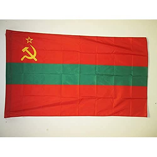 AZ FLAG, Moldavian Soviet Socialist Republic Flag, 3x5 Ft, Moldavia SSR Banner with Sleeve, 100% Polyester, Fade Resistant