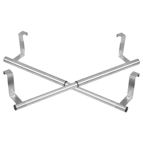 MUELODSIC 2 pièces Support Serviette Mural Extensible Acier Inoxydable Barre Réglable pour Porte Armoire de Salle de Bain Porte Torchon Pratique et Résistant à Humidité