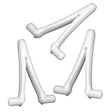 Poolvalu 3 x Pool Pole Butterfly V-Clip, White Plastic Universal Attachment Clips for Swimming Pool Brush Handles, Skimmer Net, Leaf Rake, Vacuums, Canadian Supplier