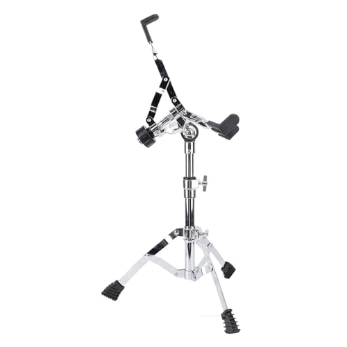 ZIZEV Snare Drum Stand, Stainless Steel Double Support Tripod 21.65-23.62in Adjustable Height, Portable Drum Practice Pad Stand for 14 to 10in Snare Drum, Drum Pad, Handpan Drum