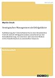  Strategisches Management als Erfolgsfaktor: Stabilisierung der Unternehmensvita in einer dynamischen Umwelt mittels Erfolgspotenzialen entstehend aus der ... Transformation zu essentiellen Chancen.