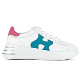 Originalprodukt von Hogan Hogan Damen-Sneaker Rebel Weiß, Grün und Fuchsia - HXW5640DN61 QZB0SRW - Gr, mehrfarbig, 39 EU