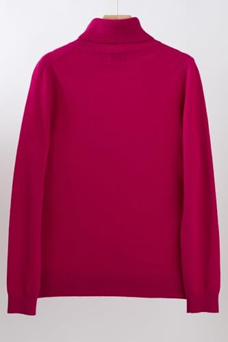 Image of JENNIE LIU Women's 100% Pure Cashmere Long Sleeve Pullover Turtleneck Sweater