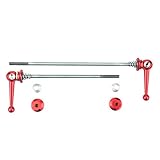 Vbestlife 2Pcs Bicycle Skewers Ultralight Titanium Alloy Quick Release Skewers Set Bike Replacement Repair Parts Accessory for MTB Road Bike (Red)
