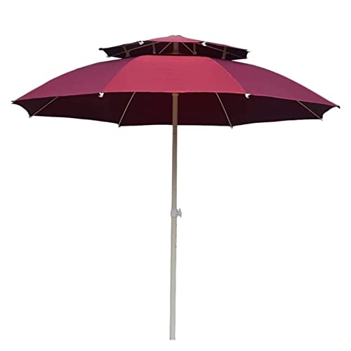 Parasol de marché double toit CLSDRZC structure renforcée et toile extérieure