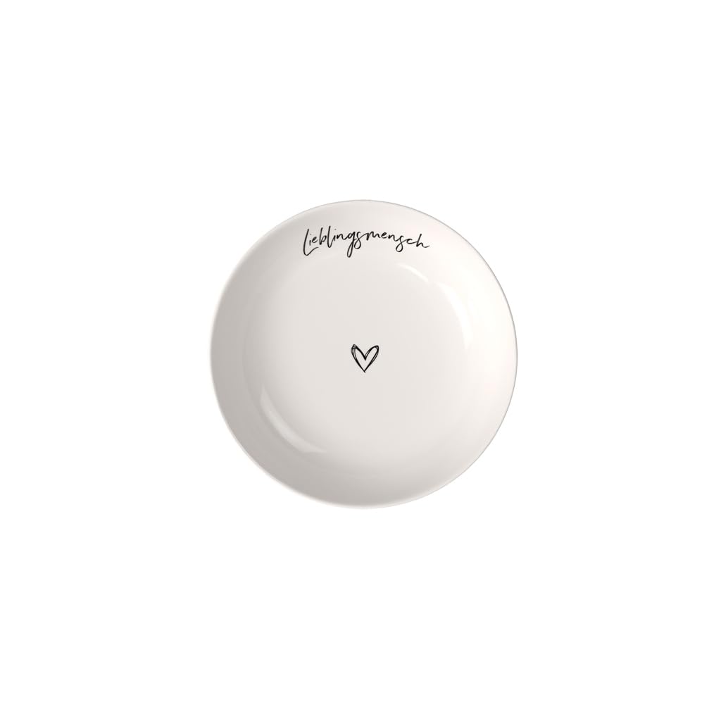 Villeroy & Boch - Statement Shallow Bowl Lieblingsmensch, ⌀18 cm, Premium Porcelain, White, Medium - Image 2