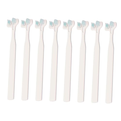 BCOATH 8Pcs Pet Toothbrush Double Head Dog Toothbrushes with Soft Bristles Portable Oral Care for Dogs Comfortable Design for Teeth Cleaning for Household Use