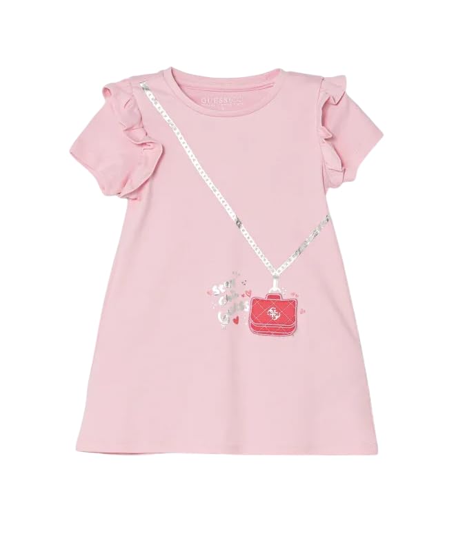 GUESS Girls' Eco Short Sleeve Interlock Dress
