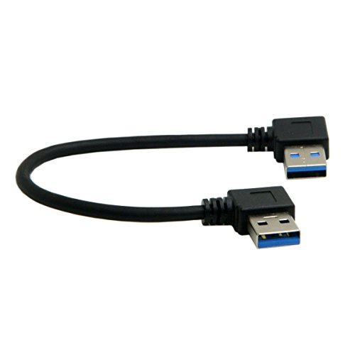 chenyang USB 3.0 Cable USB 3.0 90 Degree Angled Data Extension Cable for Hard Disk Laptop 0.5M, BLACK - Image 2