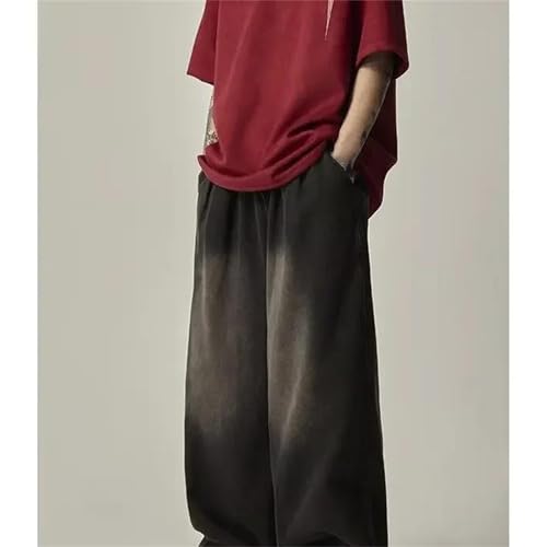 Men's Spring Fall Jeans – Loose Straight Leg Wide-Leg Denim Pants, Casual High Street Trendy Floor-Length Trousers2