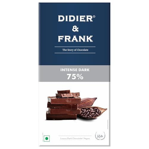 Image of Didier & Frank Intense 75% Dark Chocolate, 80g (Keto)