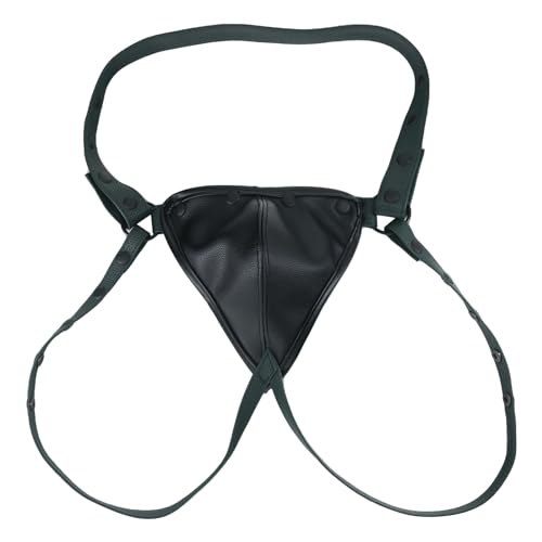 ZZRBVFH Peitoral masculino de couro Jockstrap PU suspensórios alça de ombro fivela ajustável cosplay