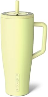 BrüMate Era Vaso térmico con asa y pajilla, 40 onzas, 100% a prueba de fugas, con tapa, hecho de acero inoxidable, base apta para portavasos, nopal