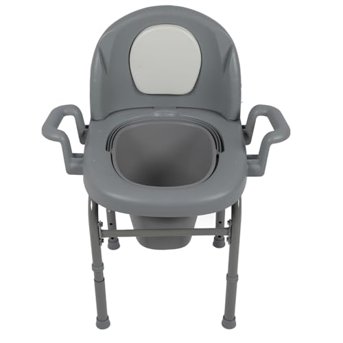 Silla ajustable de tubo de acero para inodoro para adultos