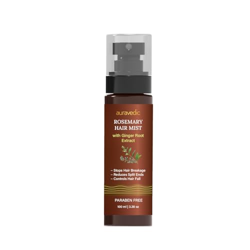 Auravedic Rosemary Hair Spray | Lightweight Hair Mist with Ginger