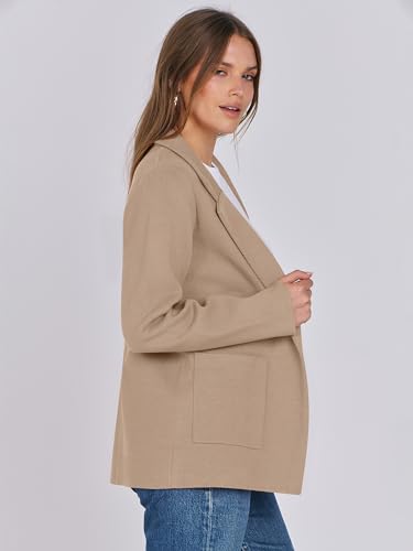 ANRABESS Womens Sweater Blazer 2025 Fall Cardigan Chunky Knit Jacket Coats4